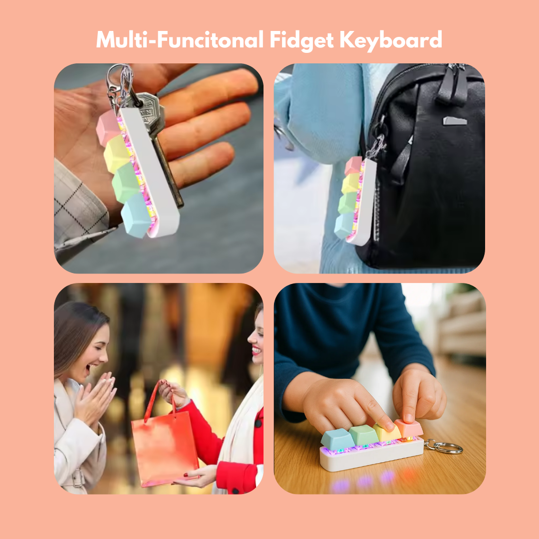 Keyboard Fidget Keychain for Focus & Calm™
